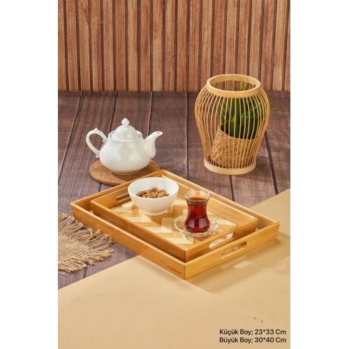 Cok Bambu 40x30cm Tepsi
