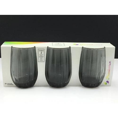 420302-3X8-Gri Linka Su Bardak 240cc*10