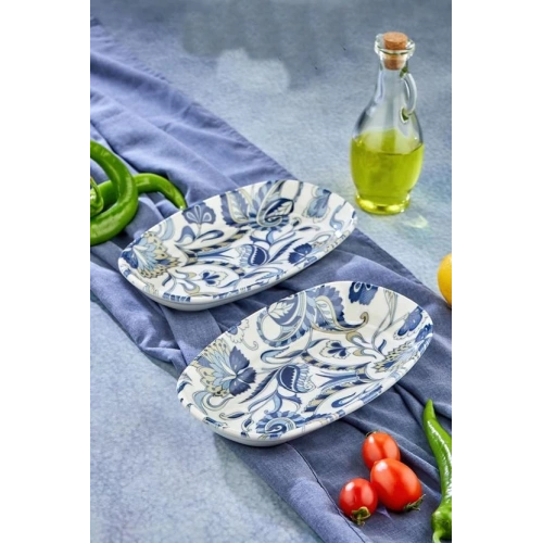 Cok Porselen 2li Kayık Tabak