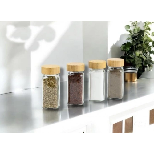 Gnl Bambu Kapaklı Cam Tuzluk