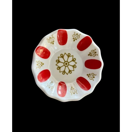 Tria Melamin Kırmızı Kahveci Çay Tabak