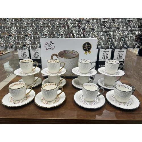 Cok Porselen 6lı Çay Fincan Seti