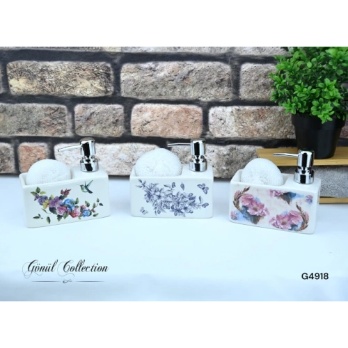 Gnl Porselen Süngerli Sıvı Sabunluk