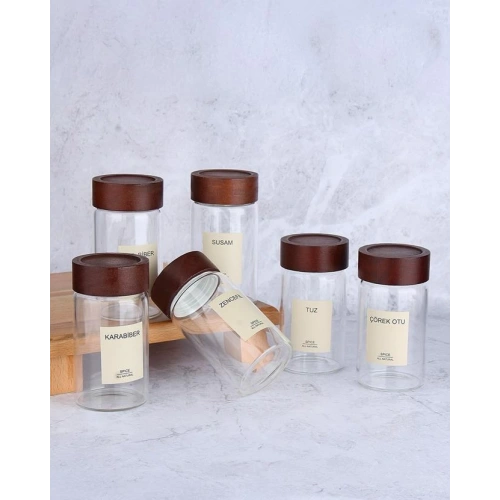 Mien 300cc 6lı Cam Baharat Seti