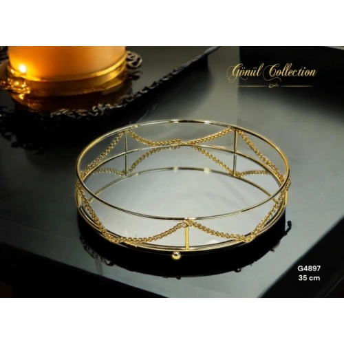 Gnl Aynalı Tepsi 35x35x6cm