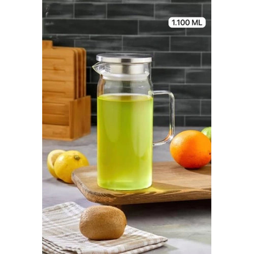Cok Borosilikat Cam Sürahi 1100cc