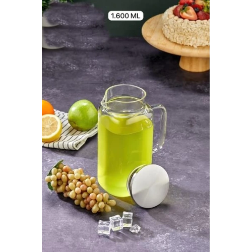 Cok Borosilikat Cam Sürahi 1600cc