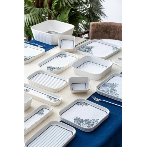 Acar Kare 45 Parça Yemek Seti