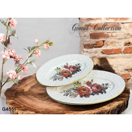 Gnl Amelie Seramik 2li Kayık Tabak