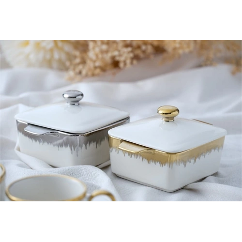 Acar Porselen Kare Kapaklı Kase