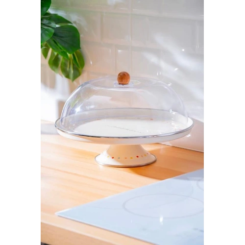 Acar Emaye Ayaklı Kek Fanus