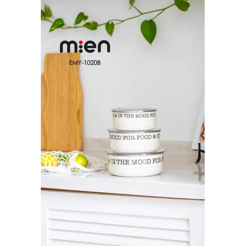 Mien Emaye 3lü Saklama Kabı