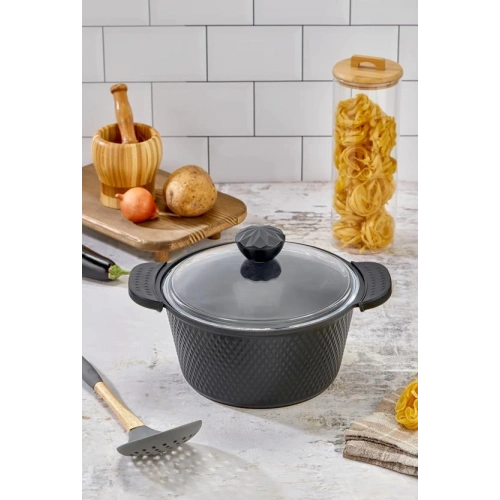 Cok Siyah 20cm Derin Kristal Tencere