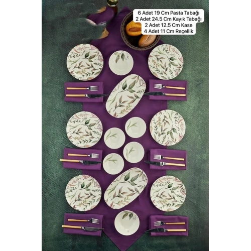 Cok Porselen 14 Parça Kahvaltı Seti