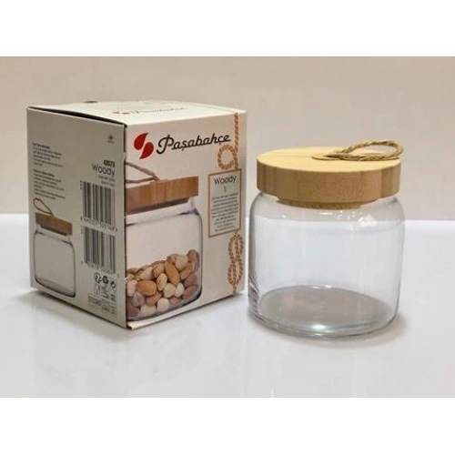 43573-1x6-Woody Bambu Kap.Kavanoz 575cc