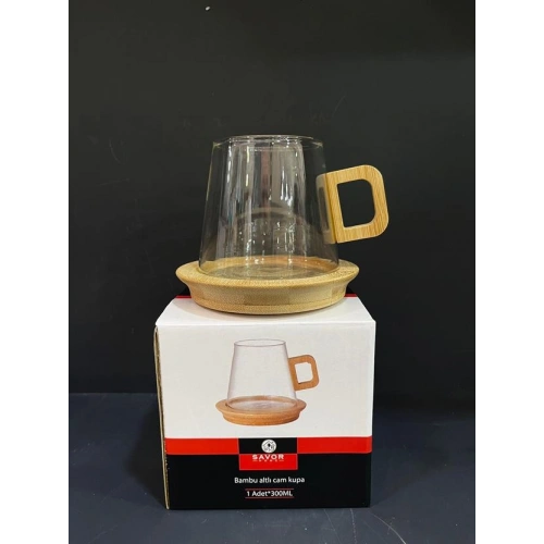 Slv Bambu Altlı Cam Kupa