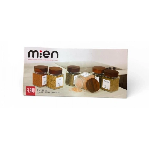 Mien Akasya Kapaklı Cam Baharat Sei 300cc