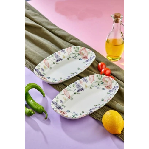 Cok Porselen 24cm 2li Kayık Tabak