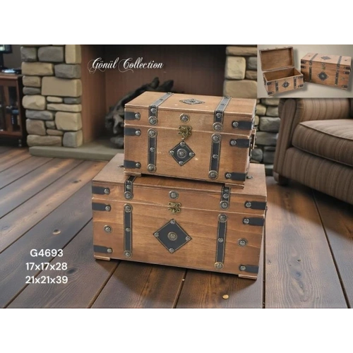 Gnl Ahşap Sandık 17x17x28cm