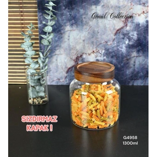 Gnl Bambu Kapaklı Kavanoz 1300cc