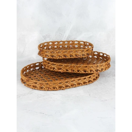 Mien 3lü Rattan Oval Sepet