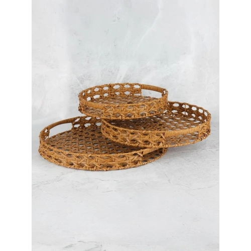 M.en 3lü Rattan Yuvarlak Sepet