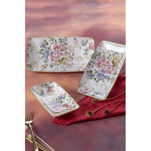 Acar Rosa 3lü Kayık Tabak