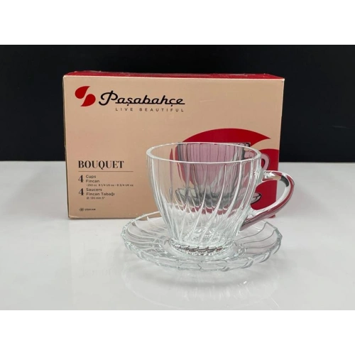 950191-1X6-Baquet 4lü Çay Seti 250cc