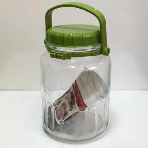 80007-1X6-Yeşil Kapak 5lt Kavanoz*30