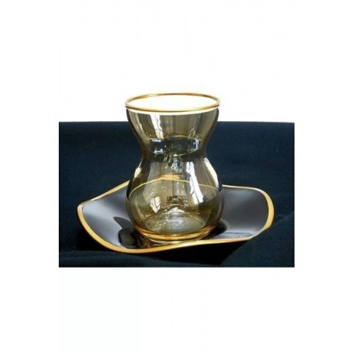 96574-1X6-Amber-Gold  6lı Çay Seti