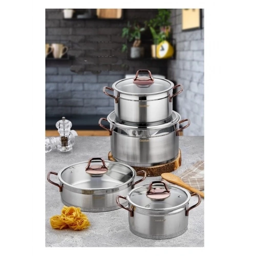 Cok 8Prç.Çelik Tencere Seti