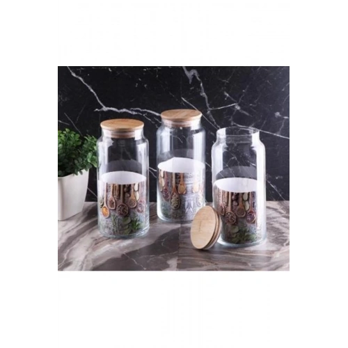 Gnl Bambu Kapaklı Cam Kavanoz 1300cc