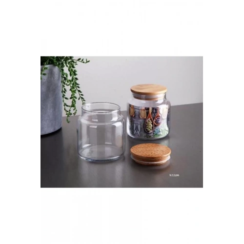 Gnl Bambu Kapaklı Cam Kavanoz 500cc