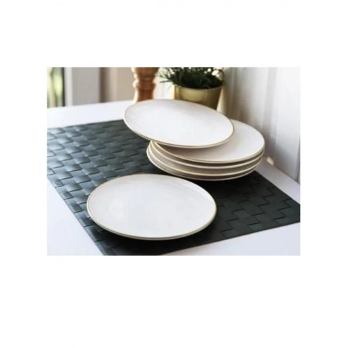 Gnl Beyaz Gold 6lı Pasta Tabağı Seramik