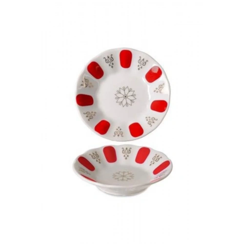 Ipk Porselen Acem Sade Kırmızı Çay Tabak