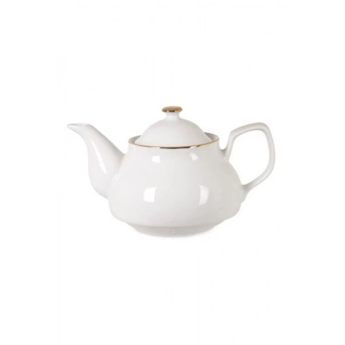 Ipk Yaldızlı Beyaz Porselen Demlik 650cc