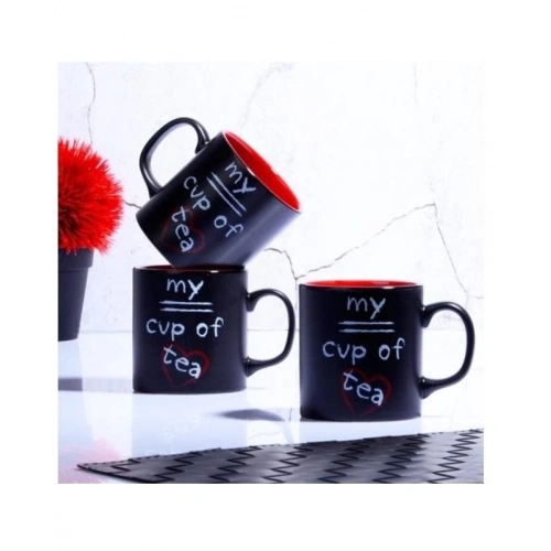 Ksv Kırmızı Çift Renk Silindir Kupa 10cm