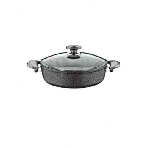 Oms Granit Gri 22cm Kısa Tencere