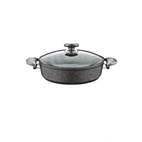 Oms Granit Gri 26cm Kısa Tencere