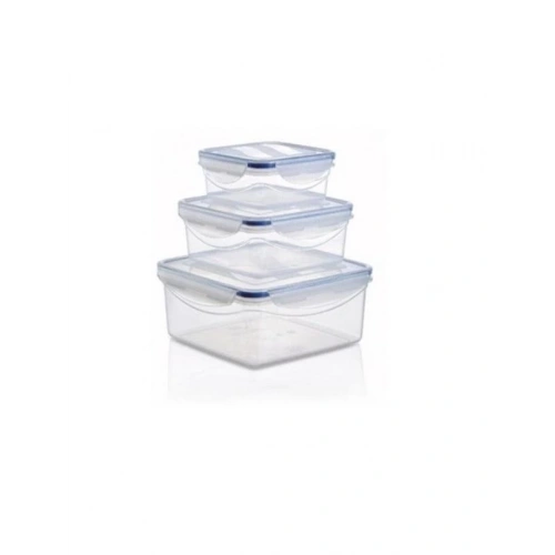 Ucs Kare Saklama Kabı Seti 2.5+1.2+0.53lt