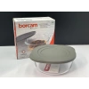59123-1X4-Borcam Gri Kapaklı Tencere 1450cc*40