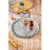 Cok Metal Tepsi Gümüş 35cm
