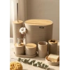 Cok Kahve 8 Parça Banyo Seti