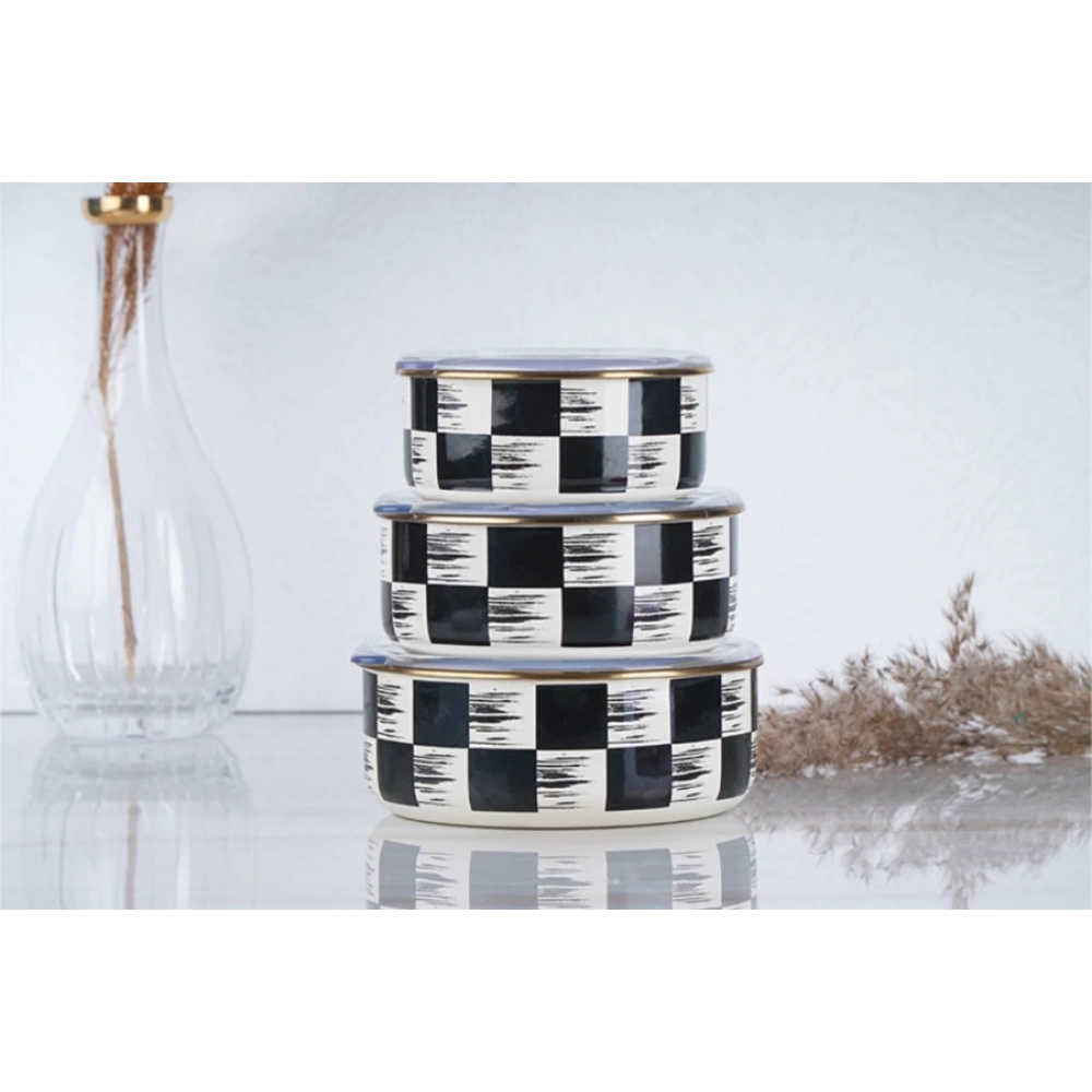 Acar Emaye 3lü Saklama Kabı