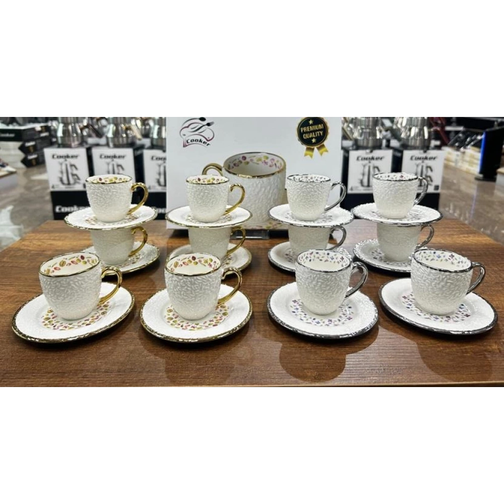 Cok Porselen 6lı Kahve Fincan Seti