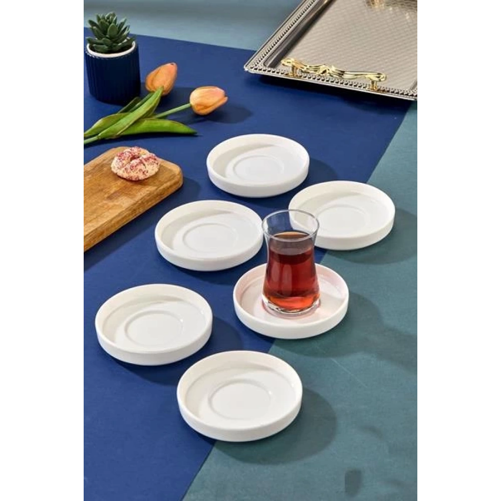 Cok 6li Porselen Çay Tabağı