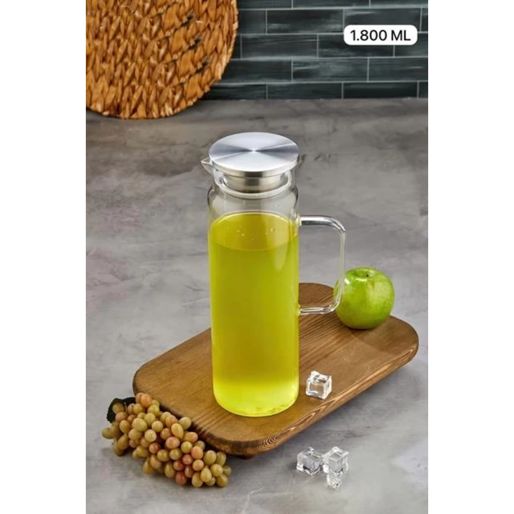 Cok Borosilikat Cam Sürahi 1800cc