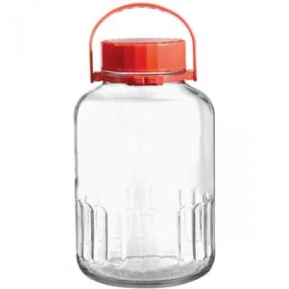 80006-1X6-Kırmızı Kapak 4lt Kavanoz*15