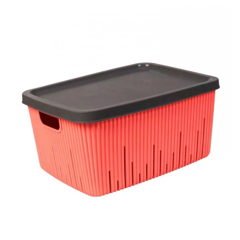 Her Kapaklı Çok Amaçlı 18llt Sepet Pembe