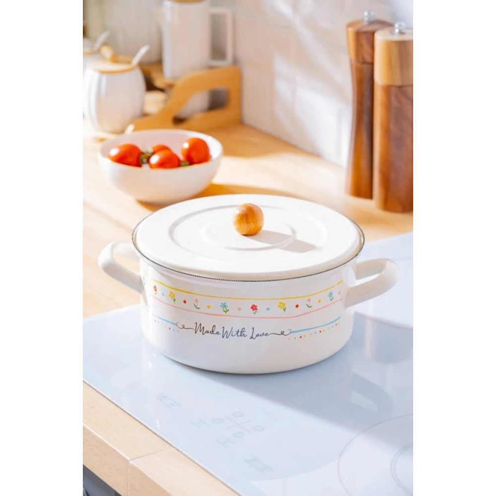 Acar Emaye 22cm Kısa Tencere